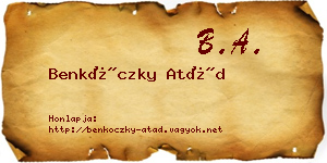 Benkóczky Atád névjegykártya